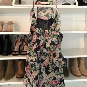 Floral print racer back tank